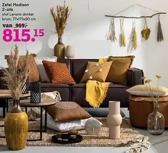 Leen Bakker Zetel madison 2-zits aanbieding