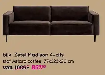 Leen Bakker Zetel madison 4-zits aanbieding