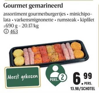 Buurtslagers Gourmet gemarineerd 690g aanbieding