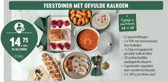 FEESTDINER MET GEVULDE KALKOEN