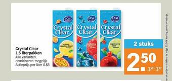 Albert Heijn Crystal Clear 1.5 Literpakken aanbieding