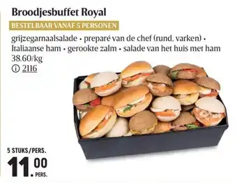 Buurtslagers Broodjesbuffet Royal aanbieding