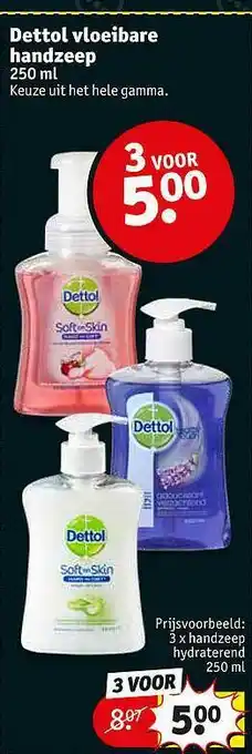 Kruidvat Dettol Vloeibare Handzeep aanbieding