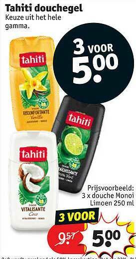 Kruidvat Tahiti Douchegel aanbieding