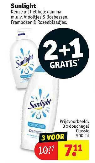 Kruidvat Sunlight Douchegel aanbieding