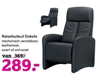 Leen Bakker Relaxfauteuil dakota aanbieding