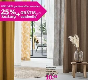 Leen Bakker Gordijnstof xavi aanbieding