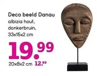Leen Bakker Deco beeld danau 33x15x2 cm aanbieding