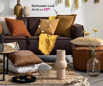 Leen Bakker Sierkussen luuk aanbieding