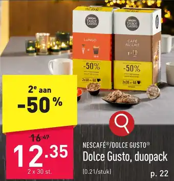 ALDI Dolce Gusto, duopack 2 x 30 st aanbieding