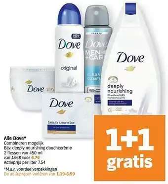 Albert Heijn Dove deeply nourishing douchecrème aanbieding