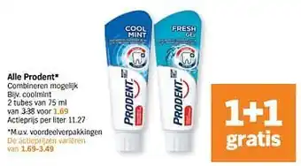 Albert Heijn Prodent coolmint aanbieding