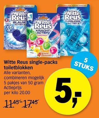 Albert Heijn Witte reus single-packs toiletblokken aanbieding