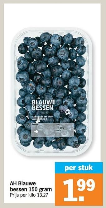 Albert Heijn Ah blauwe bessen aanbieding