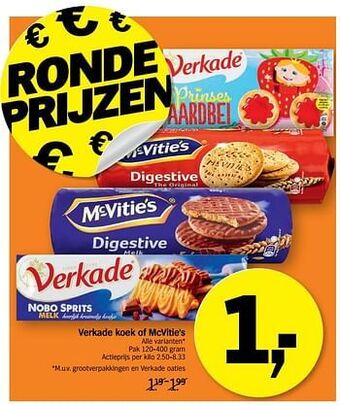 Verkade koek of mcvitie`s