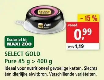 Maxi Zoo Select gold pure aanbieding