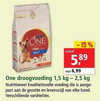 Maxi Zoo One droogvoeding aanbieding