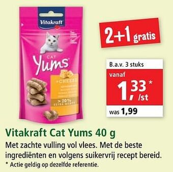 Maxi Zoo Vitakraft cat yums aanbieding