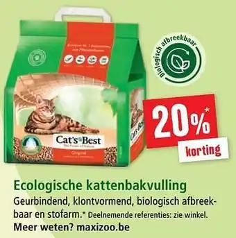 Ecologische kattenbakvulling 20% korting