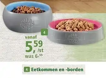 Maxi Zoo Eetkommen en -borden aanbieding