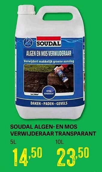 Soudal algen- en mos verwijderaar transparant