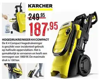 Bouwcenter Frans Vlaeminck Kärcher hogedrukreiniger k4 compact aanbieding