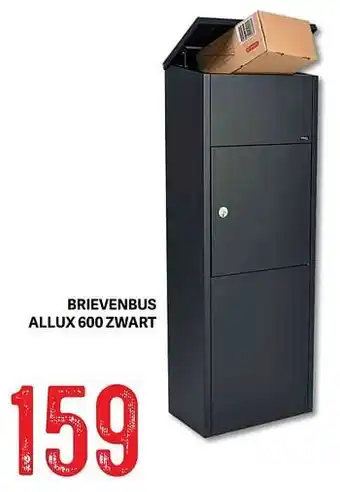 Brievenbus allux 600 zwart