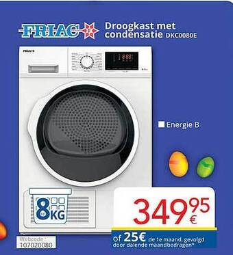 Eldi Friac droogkast met condensatie aanbieding