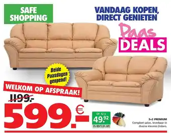Seats and Sofas 3+2 premium compleet salon aanbieding
