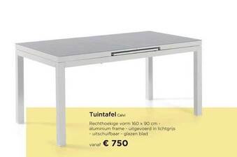 Molecule Tuintafel calvi 160x90 cm aanbieding