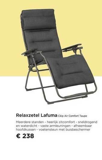 Molecule Relaxzetel lafuma ckip air comfort taupe aanbieding