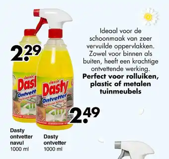 Wibra Dasty ontvetter navul 1000 ml, dasty ontvetter 1000 ml aanbieding