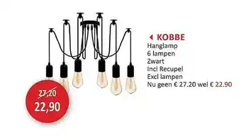 Hanglamp 6 Lampen Zwart