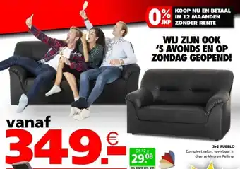 Seats and Sofas Pueblo 3-zits + 2-zits salon aanbieding