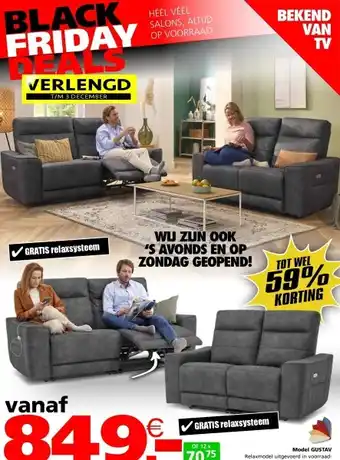 Seats and Sofas Gustav 3-zits of 2-zits salon aanbieding