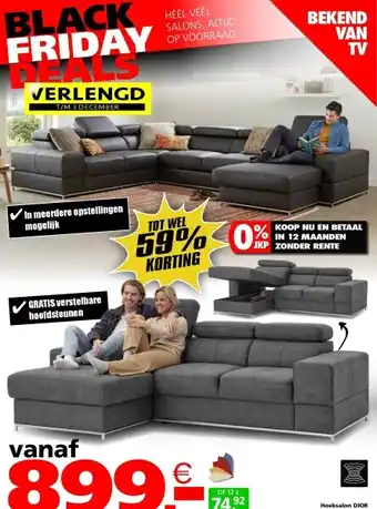 Seats and Sofas Dior hoeksalon aanbieding