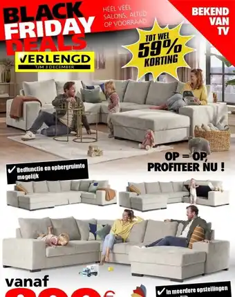 Seats and Sofas Giorgia u salon, zetelbed aanbieding