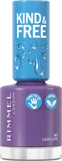 Rimmel london kind & free pure nagellak - 167 lilac love