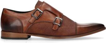 Bol.com Black label - heren - bruine leren gespschoenen - maat 45 aanbieding