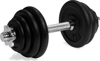 Bol.com Dumbbellset - virtufit verstelbare dumbbellset pro - halterset - gietijzer - 15 kg aanbieding