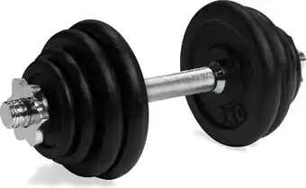 Dumbbellset - virtufit verstelbare dumbbellset pro - halterset - gietijzer - 15 kg