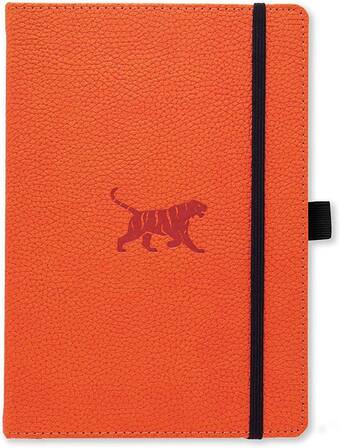 Bol.com Dingbats* wildlife a5 notitieboek - orange tiger raster - bullet journal met 100 gsm inktvrij papier - schetsboek met harde k aanbieding