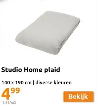 Action Studio home plaid aanbieding