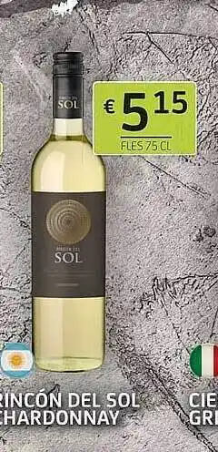 Rincon del sol chardonnay