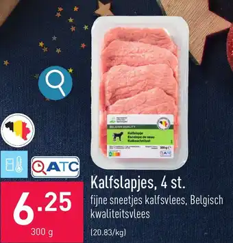 Kalfslapjes, 4 st. 300g