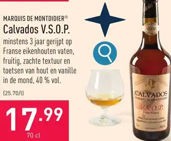 ALDI MARQUIS DE MONTDIDIER Calvados V.S.O.P. 70 cl aanbieding
