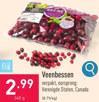 ALDI Veenbessen 340g aanbieding