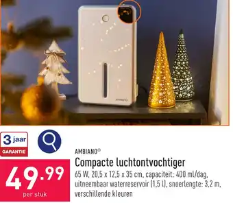 ALDI AMBIANO Compacte luchtontvochtiger aanbieding