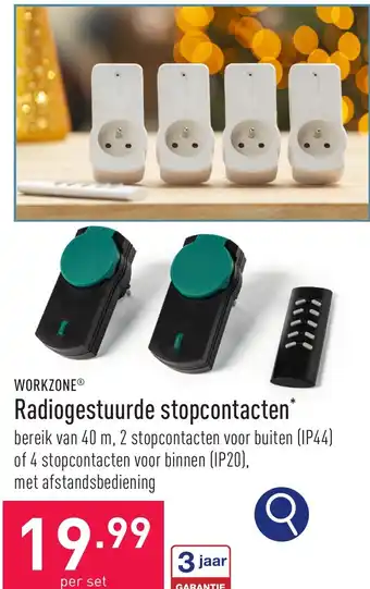 ALDI WORKZONE Radiogestuurde stopcontacten* aanbieding