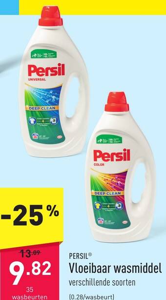 ALDI PERSIL Vloeibaar wasmiddel aanbieding